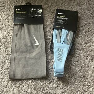 Nike Gray and Light Blue Headbands
